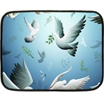 Animated Nature Wallpaper Animated Bird Double Sided Fleece Blanket (Mini)