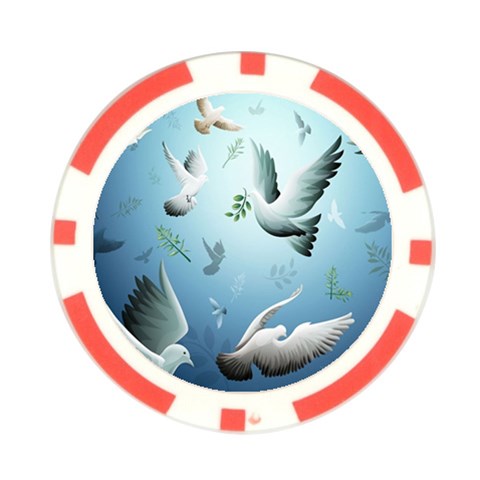 Animated Nature Wallpaper Animated Bird Poker Chip Card Guard (10 pack) from ArtsNow.com Front
