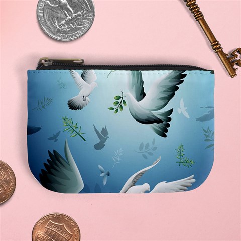 Animated Nature Wallpaper Animated Bird Mini Coin Purse from ArtsNow.com Front