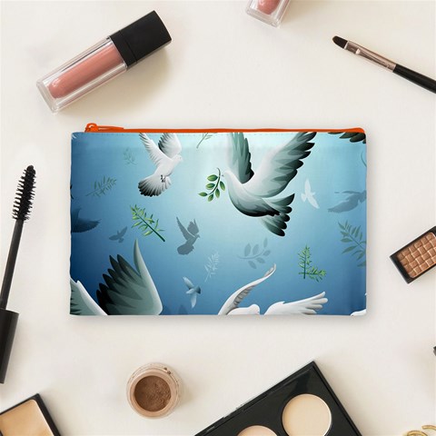 Animated Nature Wallpaper Animated Bird Cosmetic Bag (Medium) from ArtsNow.com Front
