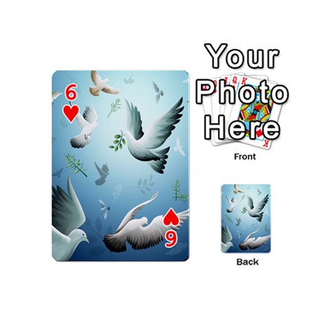 Animated Nature Wallpaper Animated Bird Playing Cards 54 (Mini) from ArtsNow.com Front - Heart6