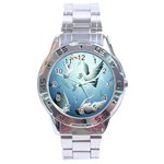 Animated Nature Wallpaper Animated Bird Stainless Steel Analogue Watch