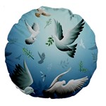 Animated Nature Wallpaper Animated Bird Large 18  Premium Round Cushion 
