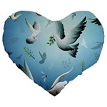 Animated Nature Wallpaper Animated Bird Large 19  Premium Heart Shape Cushion