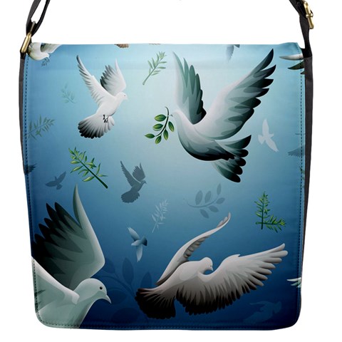 Animated Nature Wallpaper Animated Bird Flap Closure Messenger Bag (S) from ArtsNow.com Front