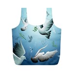 Animated Nature Wallpaper Animated Bird Full Print Recycle Bag (M)