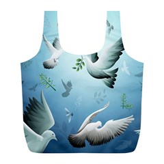 Animated Nature Wallpaper Animated Bird Full Print Recycle Bag (L) from ArtsNow.com Back