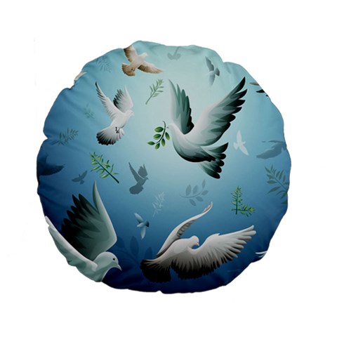 Animated Nature Wallpaper Animated Bird Standard 15  Premium Flano Round Cushion  from ArtsNow.com Front