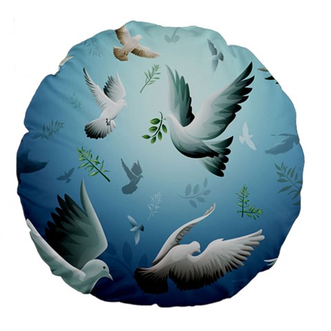 Animated Nature Wallpaper Animated Bird Large 18  Premium Flano Round Cushion  from ArtsNow.com Front