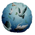 Animated Nature Wallpaper Animated Bird Large 18  Premium Flano Round Cushion 
