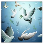 Animated Nature Wallpaper Animated Bird Large Satin Scarf (Square)