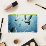 Animated Nature Wallpaper Animated Bird Cosmetic Bag (XS)