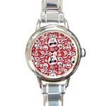 Another Monster Pattern Round Italian Charm Watch