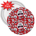Another Monster Pattern 3  Button (10 pack)