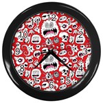 Another Monster Pattern Wall Clock (Black)