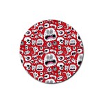 Another Monster Pattern Rubber Round Coaster (4 pack)