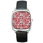 Another Monster Pattern Square Metal Watch