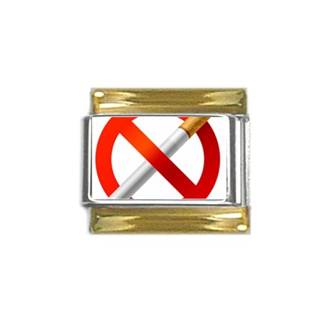 Cigarette Gold Trim Italian Charm (9mm) from ArtsNow.com Front