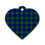 Farquharson Tartan Dog Tag Heart (Two Sides)