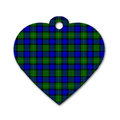 Farquharson Tartan Dog Tag Heart (Two Sides) from ArtsNow.com Back