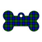 Farquharson Tartan Dog Tag Bone (One Side)