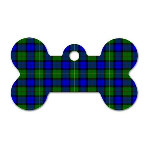 Farquharson Tartan Dog Tag Bone (Two Sides) from ArtsNow.com Front