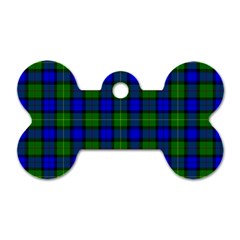 Farquharson Tartan Dog Tag Bone (Two Sides) from ArtsNow.com Front
