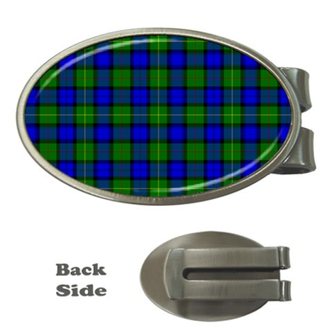 Farquharson Tartan Money Clip (Oval) from ArtsNow.com Front