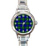 Farquharson Tartan Round Italian Charm Watch