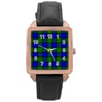 Farquharson Tartan Rose Gold Leather Watch