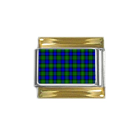 Farquharson Tartan Gold Trim Italian Charm (9mm) from ArtsNow.com Front