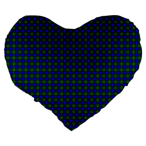 Farquharson Tartan Large 19  Premium Heart Shape Cushion from ArtsNow.com Back