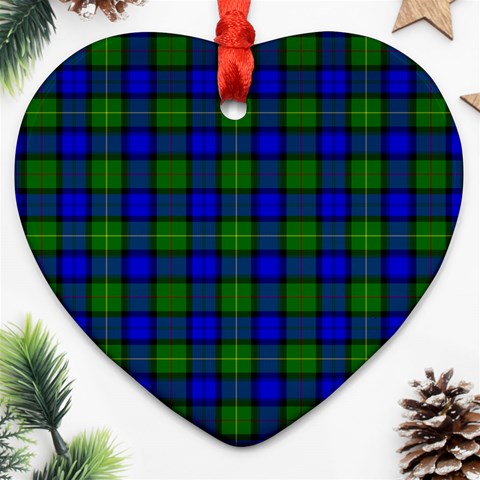 Farquharson Tartan Heart Ornament (Two Sides) from ArtsNow.com Front