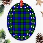 Farquharson Tartan Oval Filigree Ornament (Two Sides)