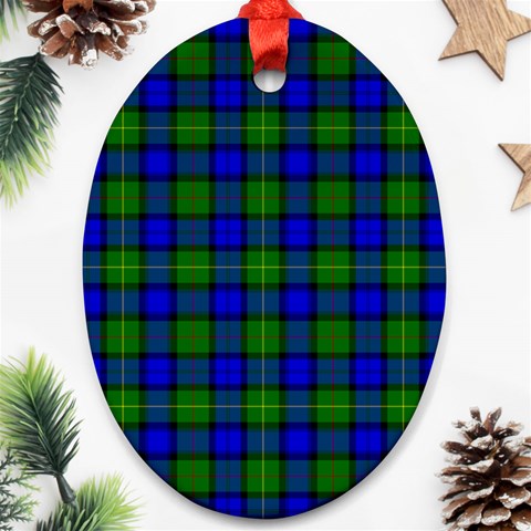 Farquharson Tartan Ornament (Oval) from ArtsNow.com Front