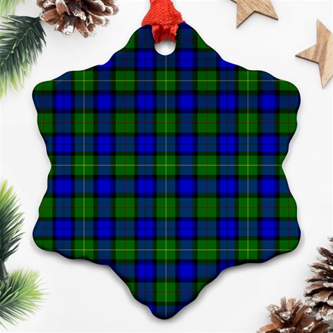 Farquharson Tartan Ornament (Snowflake) from ArtsNow.com Front