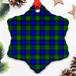 Farquharson Tartan Snowflake Ornament (Two Sides)