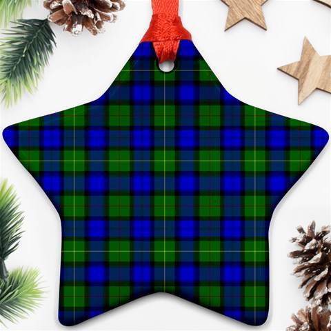 Farquharson Tartan Ornament (Star) from ArtsNow.com Front