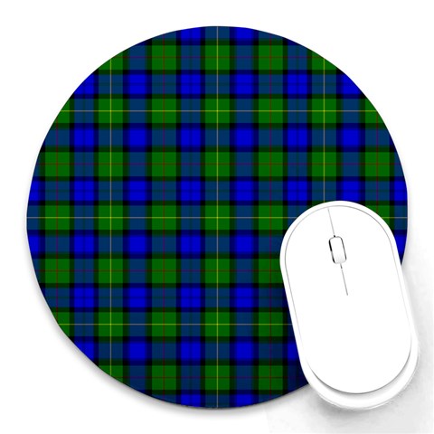 Farquharson Tartan Round Mousepad from ArtsNow.com Front