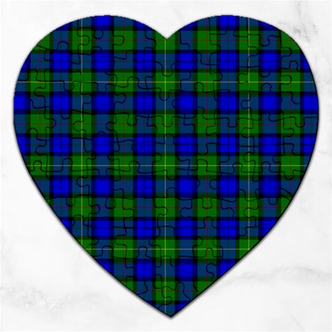 Farquharson Tartan Jigsaw Puzzle (Heart) from ArtsNow.com Front