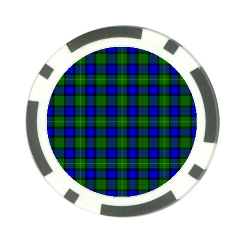Farquharson Tartan Poker Chip Card Guard from ArtsNow.com Front