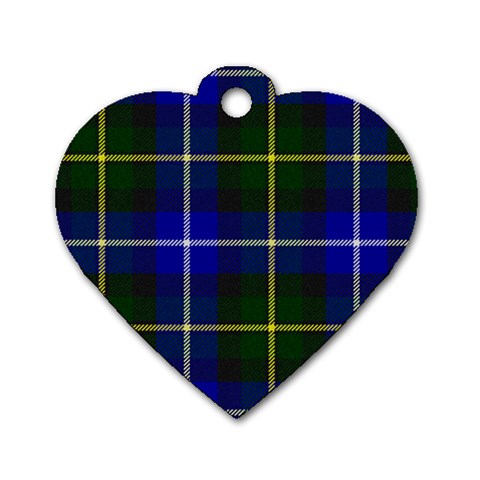 MacNeil of Barra Tartan Dog Tag Heart (Two Sides) from ArtsNow.com Front