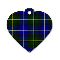 MacNeil of Barra Tartan Dog Tag Heart (Two Sides) from ArtsNow.com Front