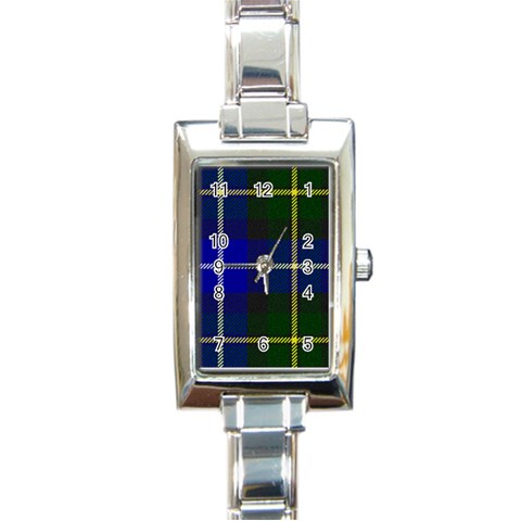 MacNeil of Barra Tartan Rectangle Italian Charm Watch from ArtsNow.com Front