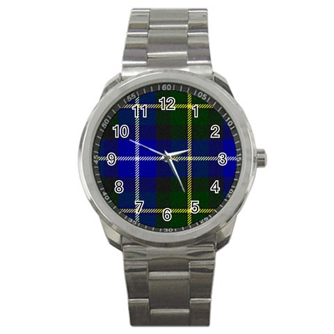 MacNeil of Barra Tartan Sport Metal Watch from ArtsNow.com Front