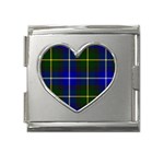 MacNeil of Barra Tartan Mega Link Heart Italian Charm (18mm)