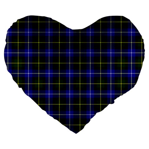 MacNeil of Barra Tartan Large 19  Premium Heart Shape Cushion from ArtsNow.com Front