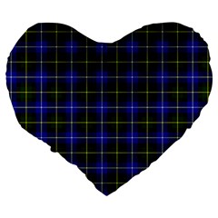 MacNeil of Barra Tartan Large 19  Premium Heart Shape Cushion from ArtsNow.com Back