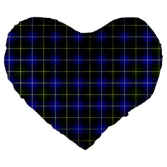 MacNeil of Barra Tartan Large 19  Premium Flano Heart Shape Cushion from ArtsNow.com Front