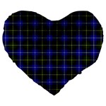 MacNeil of Barra Tartan Large 19  Premium Flano Heart Shape Cushion